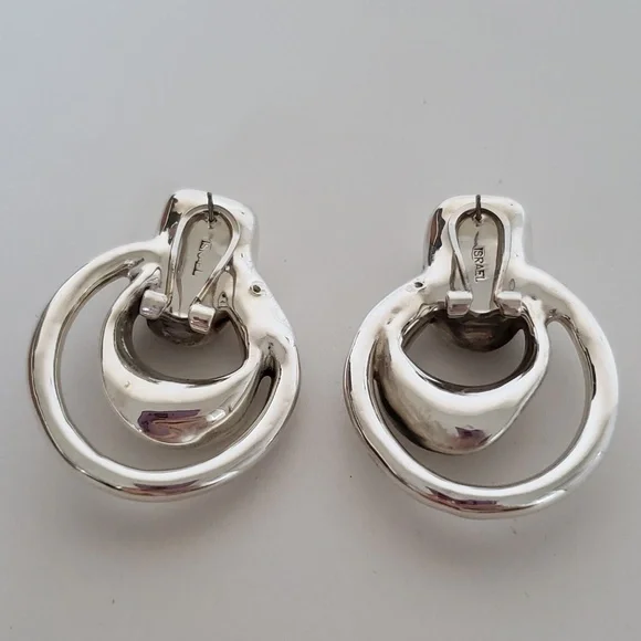 E&L Israel Sterling Silver Electroform Drop Earrings - Picture 4 of 7